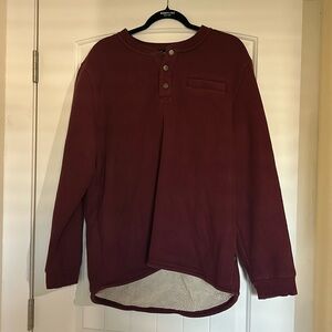Mens Lee Fleece Lined Henley Long Sleeve Shirt